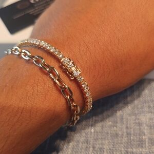 Lab grown diamond (mossanite) tennis bracelet 6.5"